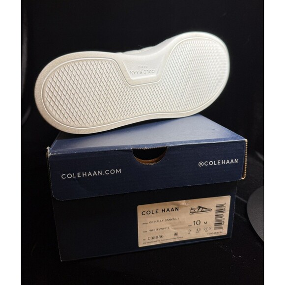 Cole Haan Grandpro Rally Canvas II White Men’s C38986-WHT Size 10 Medium READ main image 6